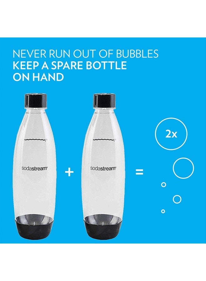 SodaStream Slim Black Carbonating Bottles Twin Pack, 1 L - Image 3