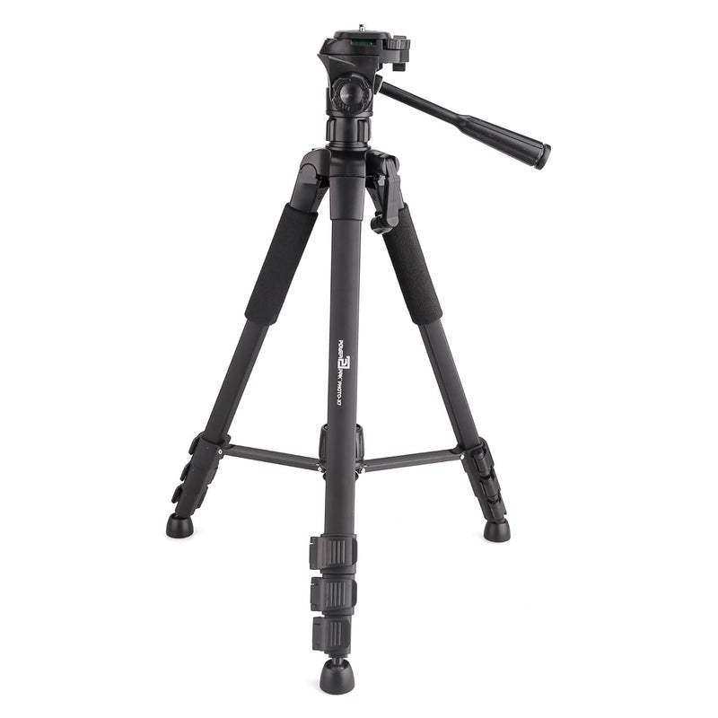 Powerpak Photo-X7 5ft 4 Section Aluminium Tripod for Smartphones & Cameras | 3-Way Pan Head | Lightweight Photo Video Camera Tripod with Bluetooth Remote and Mobile Holder for DSLR | Payload 4kg - Image 5