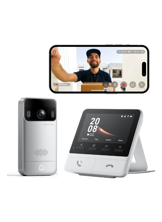 SwitchBot Video Doorbell – Smart Wireless Doorbell Camera with Chime | 2K HD Video, Motion Detection | Two-Way Audio, Night Vision | IP65 Weatherproof - Image 1
