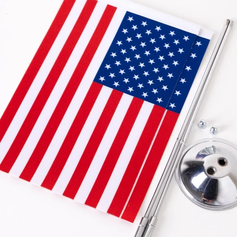 زد سي بايراك Zc Flag America 2 Piece Table Flag Satin Fabric Digital Printing 15x22,5 cm