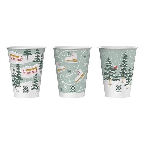 Georgia-Pacific Dixie PerfecTouch 5342DX94 12 oz Insulated Paper Hot Coffee Cups Limited Edition Holiday Cups in Winter Fun Designs 500 Count 20 Packs of 25 Cups - Image 5
