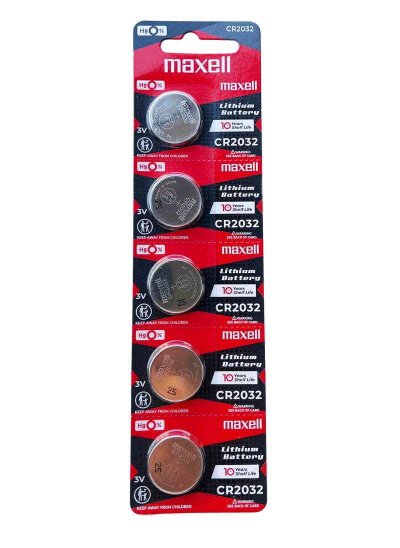 Maxell - 10 Pieces CR2032 Lithium Coin Cell Battery 3V - Image 1