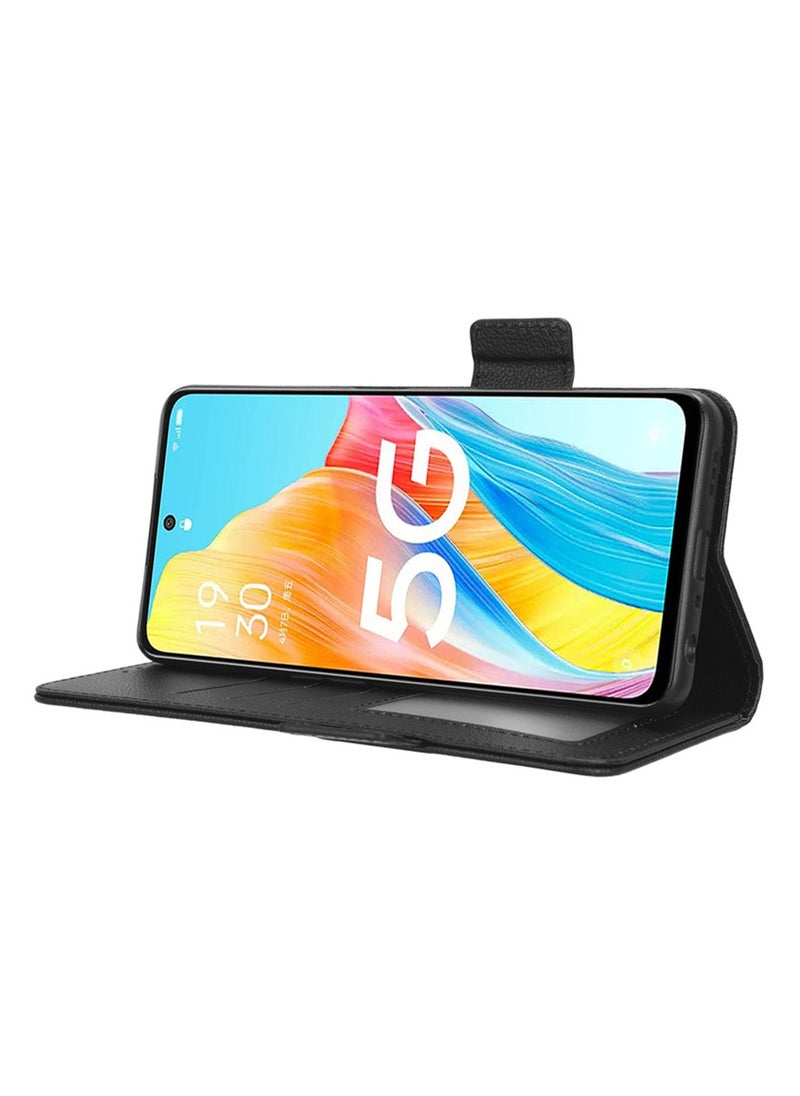يوك غطاء حماية جلدي لهاتف اوبو A98 5G/F23 5G/A1 5G أسود  - Image 3