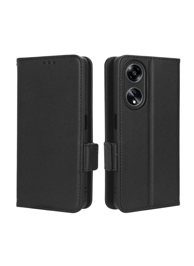 يوك غطاء حماية جلدي لهاتف اوبو A98 5G/F23 5G/A1 5G أسود  - Image 2