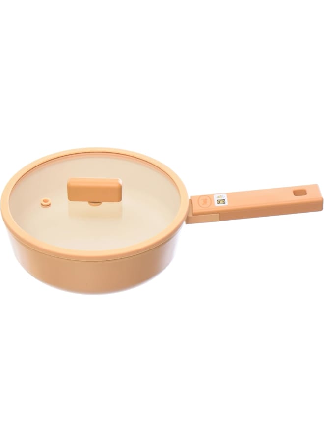 نيو فلام Neoflam Mini Wok 18cm With Glass Lid – Yellow - Image 1