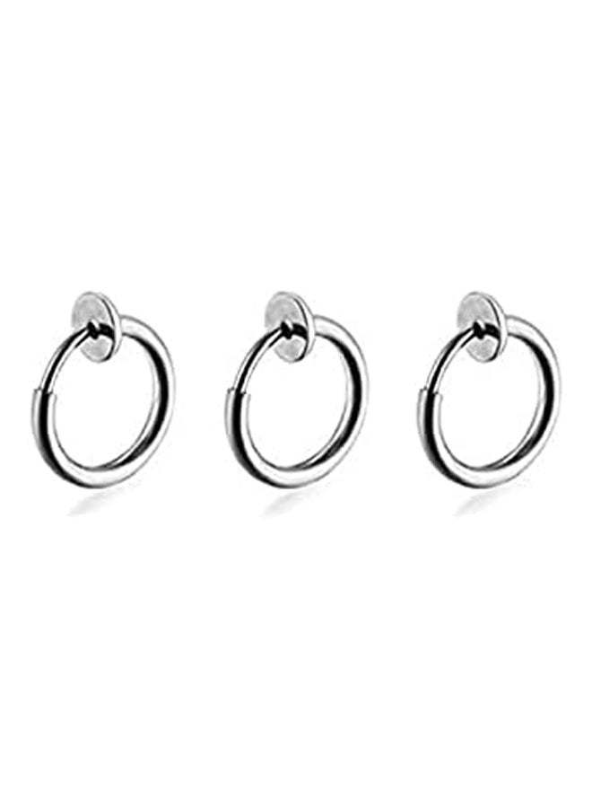 3PCS/set Stainless Steel Segment Ring Ear Piercings  Men Nose Ring Lip Eyebrow Piercings Captive Bead Ring Body Jewelry  - Image 1