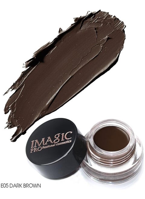IMAGIC 6-Color Eyebrow Gel Kit with 2-in-1 Brush | Waterproof, Long-Lasting Brow Gel for Perfectly Defined Brows (Dark Brown)