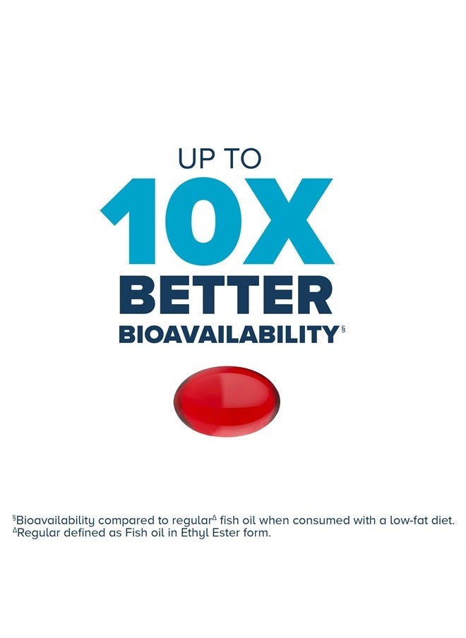 Qunol - Advanced Omega 3 Krill and Fish Oil Complex, 10x Better Bioavailability, One Pill Dose, 250mg EPA & DHA, Supports Brain, Eye, Heart and Joint Health, 90 Count (Pack of 1) - Image 1