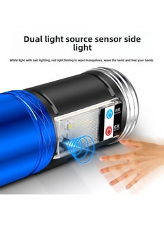 Generic Mosquito Repellent Night Fishing Lamp Blue Light Fishing Lamp Super Bright Xenon Strong Light Platform Fishing Equipment Purple Light High Power Hand X20-Color:♛♛♛ Large Bracket + Ground Bracket Package♛♛♛  - Image 4