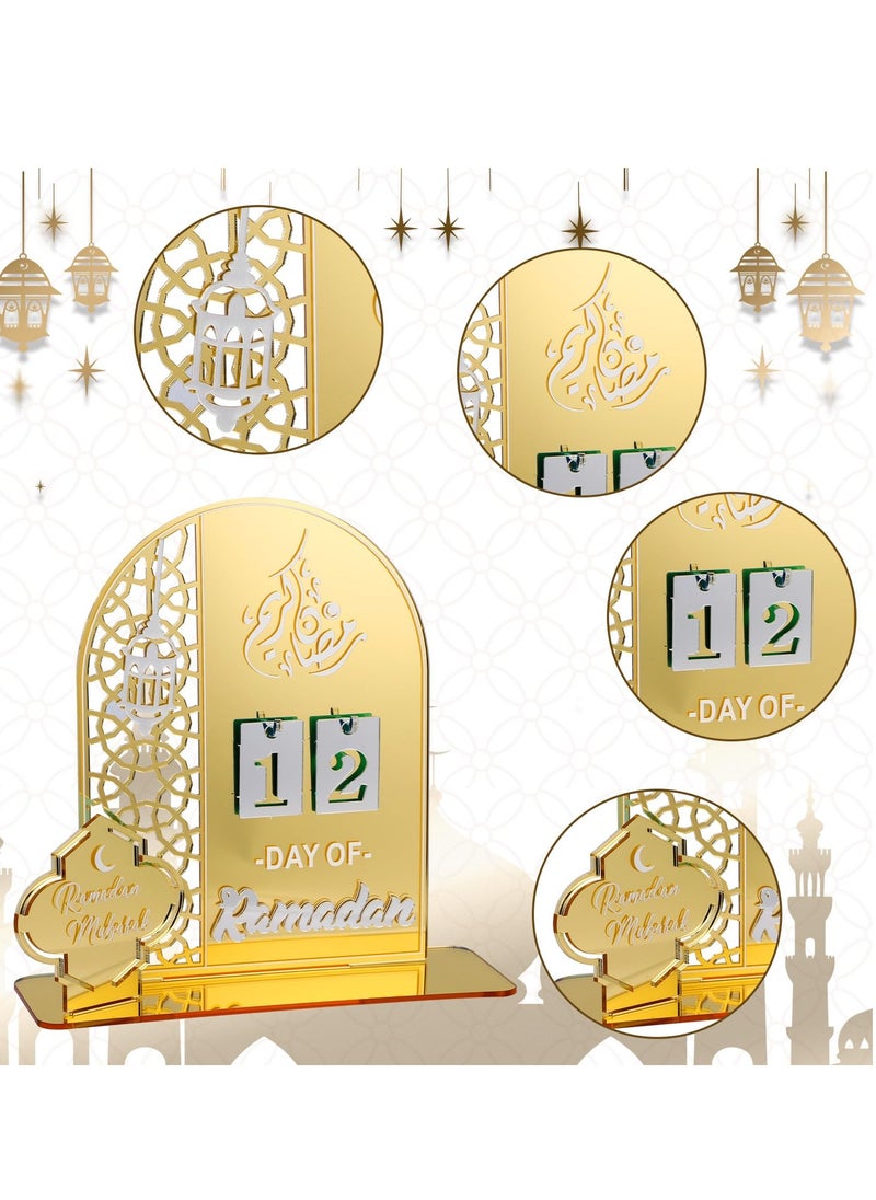 Ramadan Advent Calendar, Acrylic Eid Mubarak DIY Countdown Calendars for Decoration, 30 Days Til Eid, Ramadan Gift for Kids Party Home Ramadan Ornament (Gold) - pzsku/ZCD0834786FB3BC8EA5C7Z/45/_/1738744472/5d80d995-508d-405a-9f41-f9c0b5342b3f