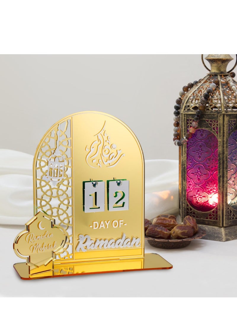 Ramadan Advent Calendar, Acrylic Eid Mubarak DIY Countdown Calendars for Decoration, 30 Days Til Eid, Ramadan Gift for Kids Party Home Ramadan Ornament (Gold) - pzsku/ZCD0834786FB3BC8EA5C7Z/45/_/1738744503/fe7a8149-b1e9-4af4-a9f6-4c37a5a79bf3