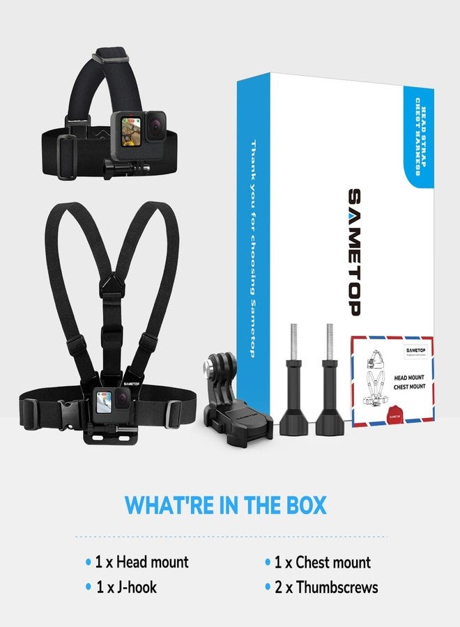 سيمتوب حامل رأس Sametop + حزام صدر + مشبك J-Hook + براغي تثبيت لكاميرات GoPro HD Hero4 Session وHero4 وHero3+ وHero3 وHero2 وHero وSJCAM - Image 5