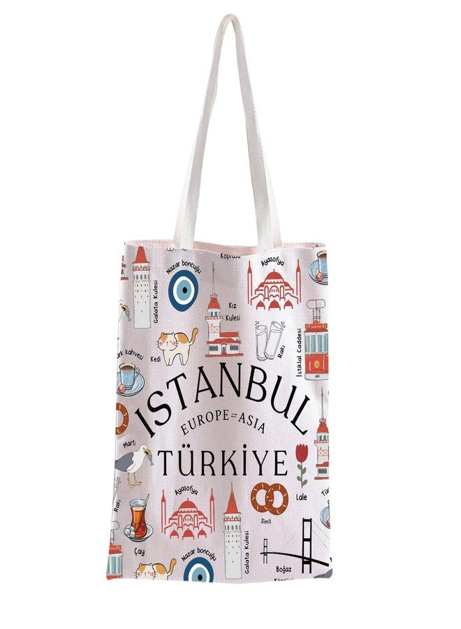 BLUPARK Istanbul Tote Bag Funny Istanbul Landmarks Gift Turkish Handle Bag Turkiye Gift Turkey Travel Bag Turkey Lover Gift, Istanbul Tote, Medium - Image 4