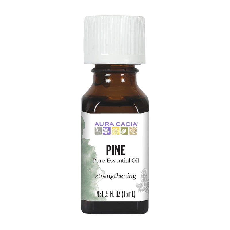 Aura Cacia Pure Pine Essential Oil, Pinus sylvestris, 0.5 Fl Oz - Image 1