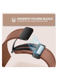 ماركة غير محددة حزام جلد PU لساعة Xiaomi Redmi Watch 5 Active، حزام ناعم قابل للتعديل من الجلد المغناطيسي متوافق مع Xiaomi Redmi Watch 5 Active - بني  - Image 4