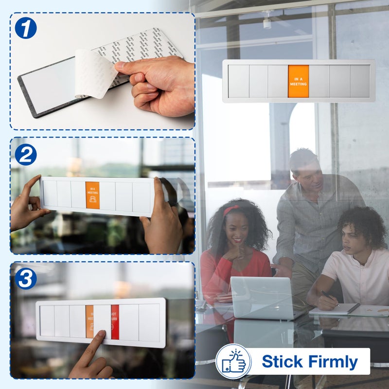 EliteSign Office Door Signs,7 Options-Do Not Disturb, Out of Office, In a Meeting, Working Remotely,Please Knock, Back Soon, Come in Welcome Privacy Door Signs Available and Away for Conference Room & Meeting - Image 5