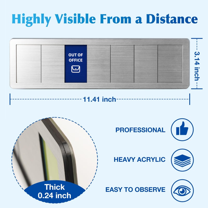 EliteSign Office Door Signs,7 Options-Do Not Disturb, Out of Office, In a Meeting, Working Remotely,Please Knock, Back Soon, Come in Welcome Privacy Door Signs Available and Away for Conference Room & Meeting - Image 2