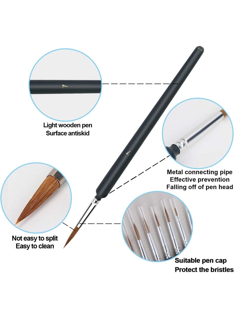 NIIMBOT 11 Pieces Fine Detail Paint Brush Set Miniature Small Thin Painting Brushes Kit Micro Artist Acrylic Paints Brush Set - Image 3
