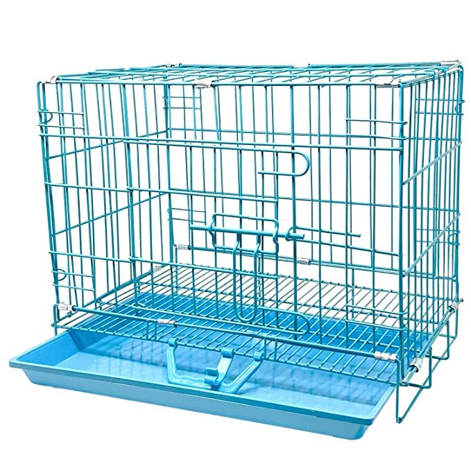 KittuPet Double Door Metal Wire Dog Cage, Cage for Dogs with Removable Tray, Dog (18 inch cage) - Image 1