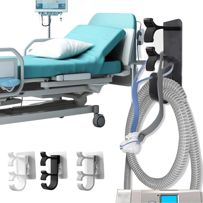 YOXIER Hose Hanger,Mask Holder,Mask Hook with Anti-Unhook Feature Hose Organizer,Combined into One Prevents Tube Leaks and Hoses Tangled Together You to Sleep Better Black - Image 5