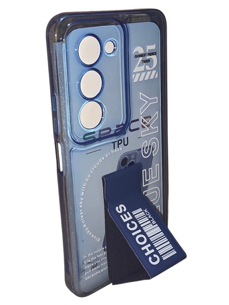 Blue Sky Premium Silicon Case Cover for Redmi 15 5G With kickstand multicolor - Image 1