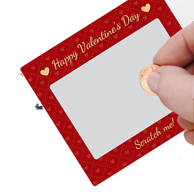 Dreasmt Valentines Day Scratch Off Cards Retro Kids Valentine's Day Classroom Scratch-A-Sketch Cards, Make Your Own Valentine Exchange Gift Cards Party Favors - Image 4