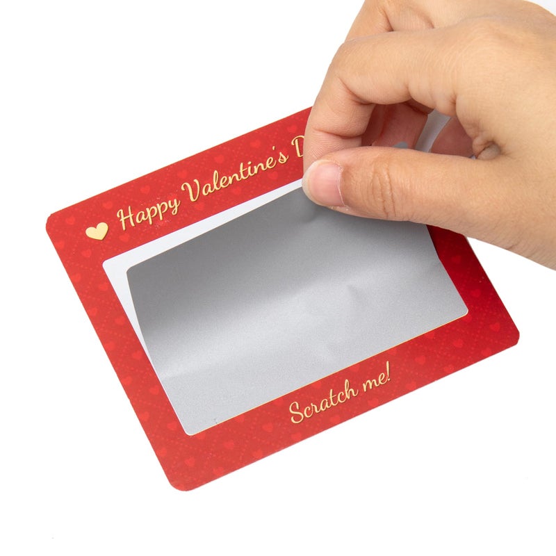 Dreasmt Valentines Day Scratch Off Cards Retro Kids Valentine's Day Classroom Scratch-A-Sketch Cards, Make Your Own Valentine Exchange Gift Cards Party Favors - Image 3