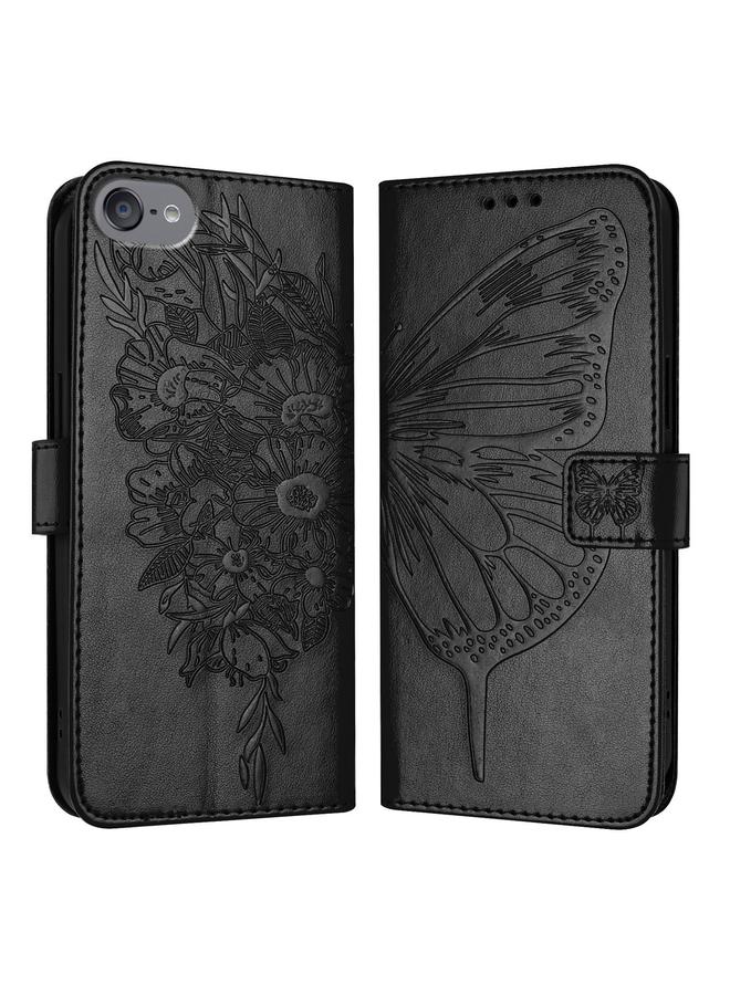 اس-توب جراب هاتف من الجلد المنقوش على شكل فراشة لأجهزة iPod Touch 7 / 6 / 5 - Image 2