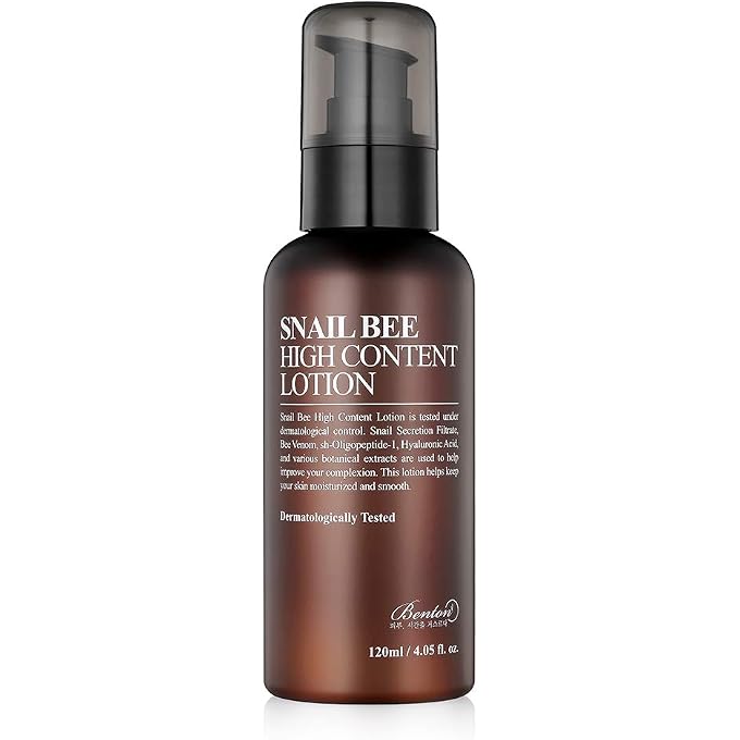 BENTON Snail Bee High Content Lotion 120Ml (4.05 Fl. Oz.) - Contains Snail Secretion Filtrate & Bee Venom, Repair Damaged Skin, Reduces Acne Scars For Oily Skin, Firming Skin, Skin Smooth - Image 2