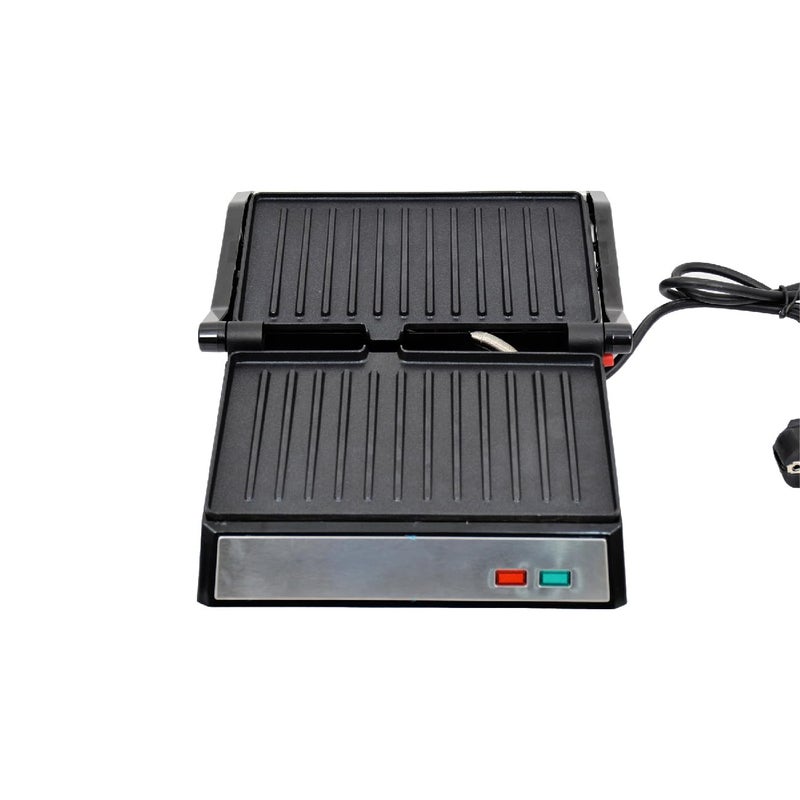 Arion 2-Slice Panini Grill & Sandwich Maker - 1500W Pressing Maker with Non-Stick Corrosion-Resistant Plates, 180° Open Flat Design, Cool Touch Handle & Oil Drip Tray - Stainless Steel/Black - Image 3