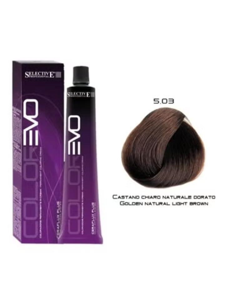 Selective Professional Colorevo  5.03 Golden Natural Light Brown 100Ml - Image 1