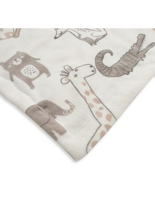 BORITAR Baby Blanket Soft Minky With Double Layer Dotted Backing Lovely Animals Printed 30 X 40 Inch Receiving Blanket - Image 3
