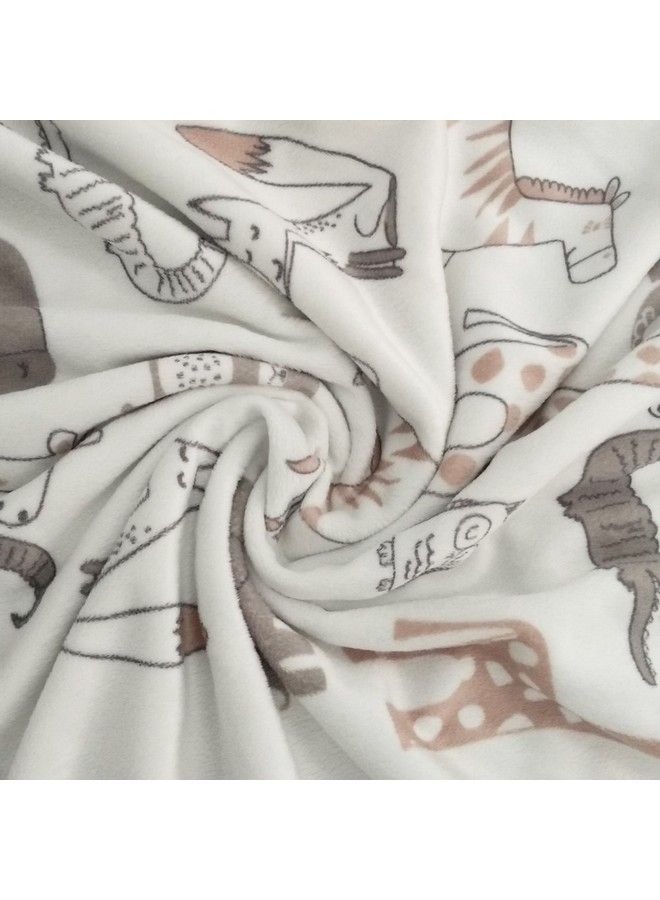 BORITAR Baby Blanket Soft Minky With Double Layer Dotted Backing Lovely Animals Printed 30 X 40 Inch Receiving Blanket - Image 5