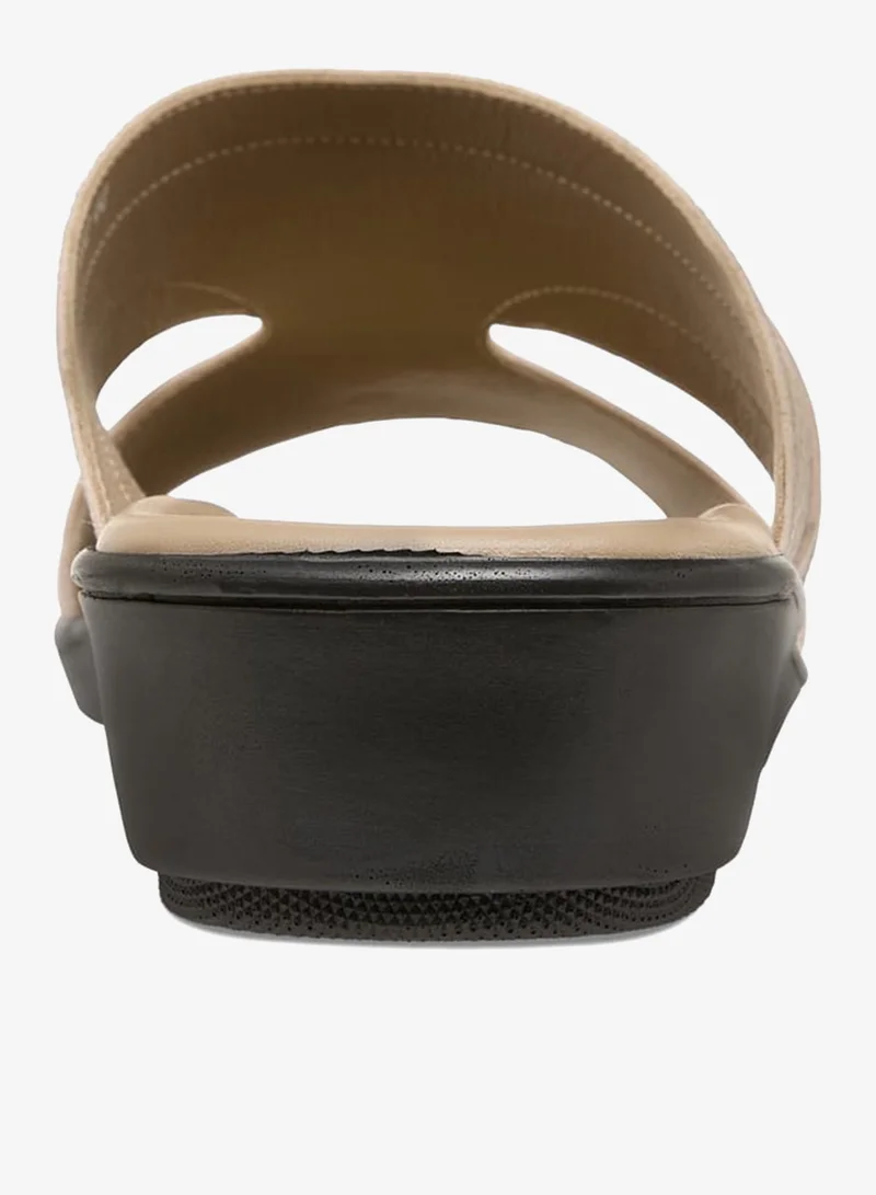 LBL by Shoexpress BEIGE Men Colourblock Slip-On Arabic Sandals Ramadan Collection for Men | Best Price UAE