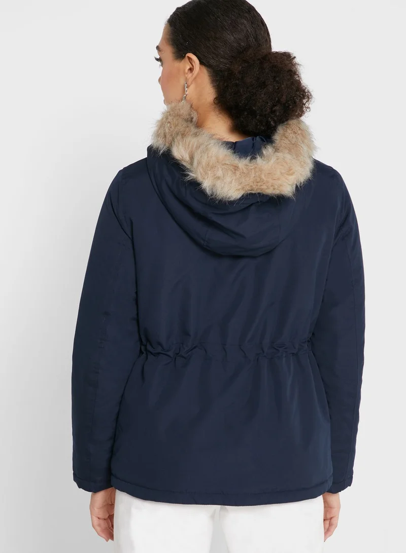 VERO MODA Drawstring Waist Parka Jacket