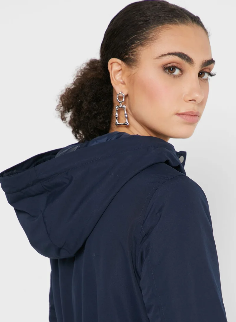 VERO MODA Drawstring Waist Parka Jacket