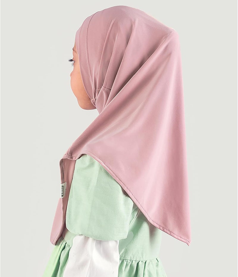 Modefa Islamic Girl Child Practical Amira Hijab Two Piece Muslim Scarf & Bonnet - Instant Easy Hijab - Image 3