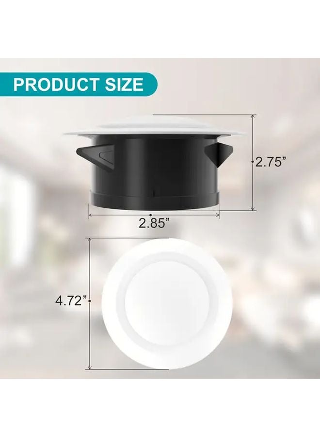 4 Inch 100mm Adjustable Round Air Vent Cover ABS Plastic Ceiling Diffuser White - Image 4