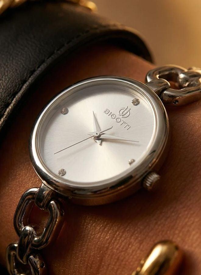 Bigotti - Raffinato Women Watch | Stainless SteelBrass Case | Analog | Round Dial | Mineral Glass | Japanese Quartz | Water Resistant 30 Meters - Image 2