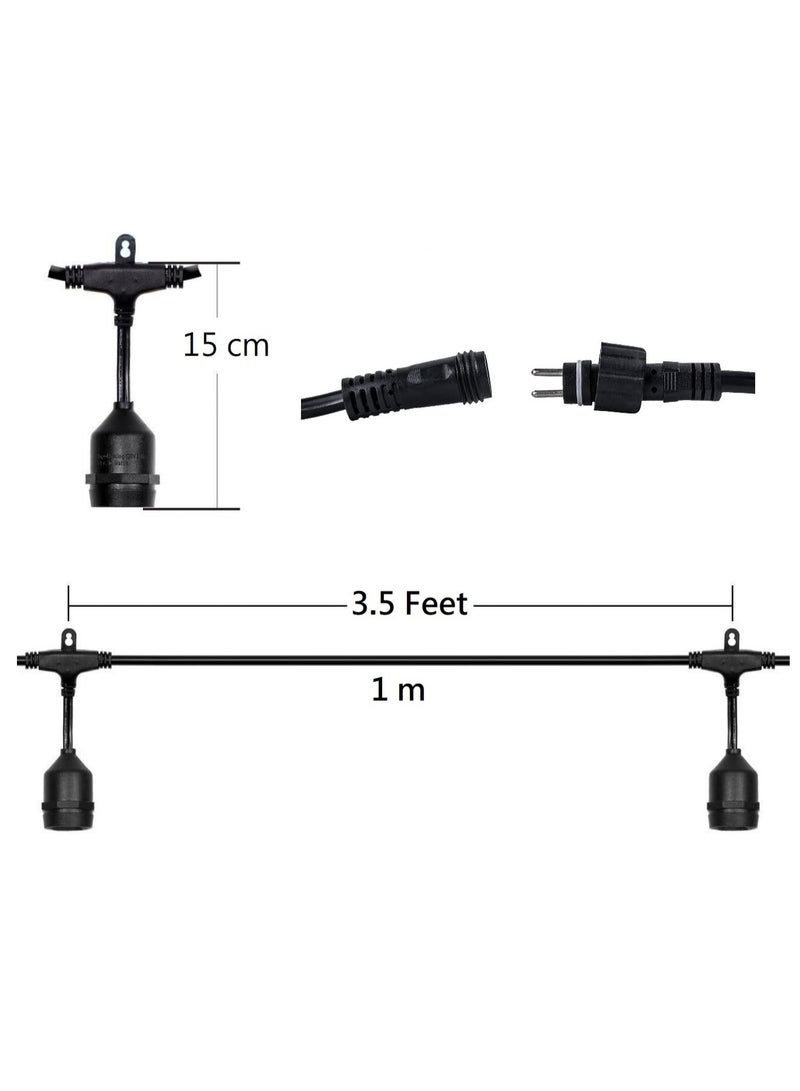 Loquat Outdoor String Lights Mains Powered, Waterproof Garden Lights, LED Bulbs Warm Decorative Lighting for Home Patio Veranda Backyard Party Pergola - Image 5