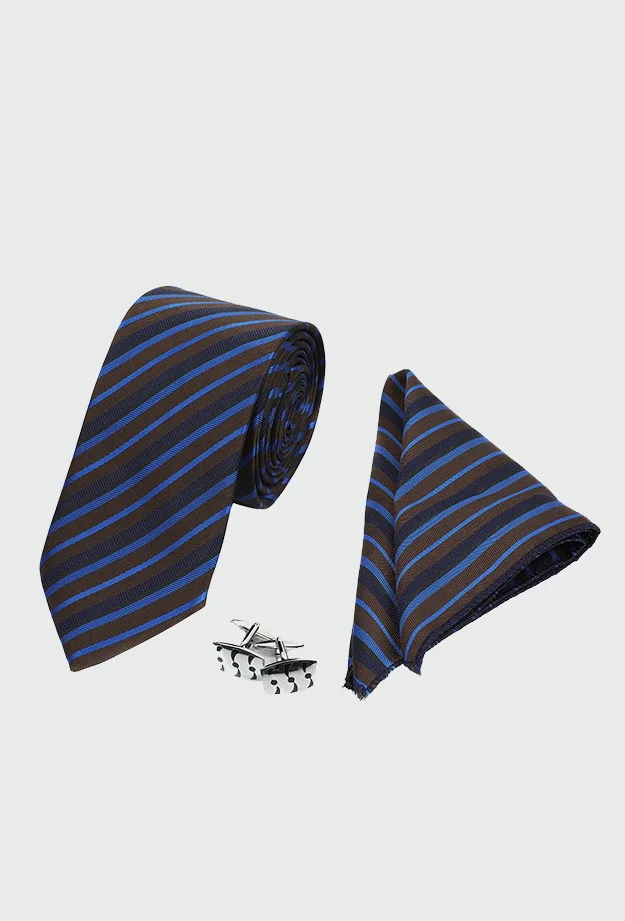 D'S DAMAT D'S Groom Standard Tie Handkerchief Cufflink Tie-Handkerchief Set 0HF1145SET08