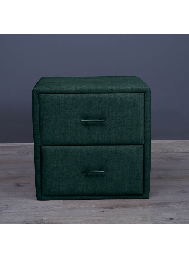 Pan Home Emirates Double Drawer Night Stand-Chanel~Olive Green  - Image 3