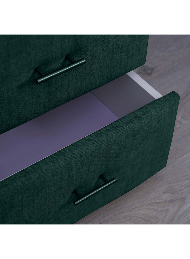 Pan Home Emirates Double Drawer Night Stand-Chanel~Olive Green  - Image 5