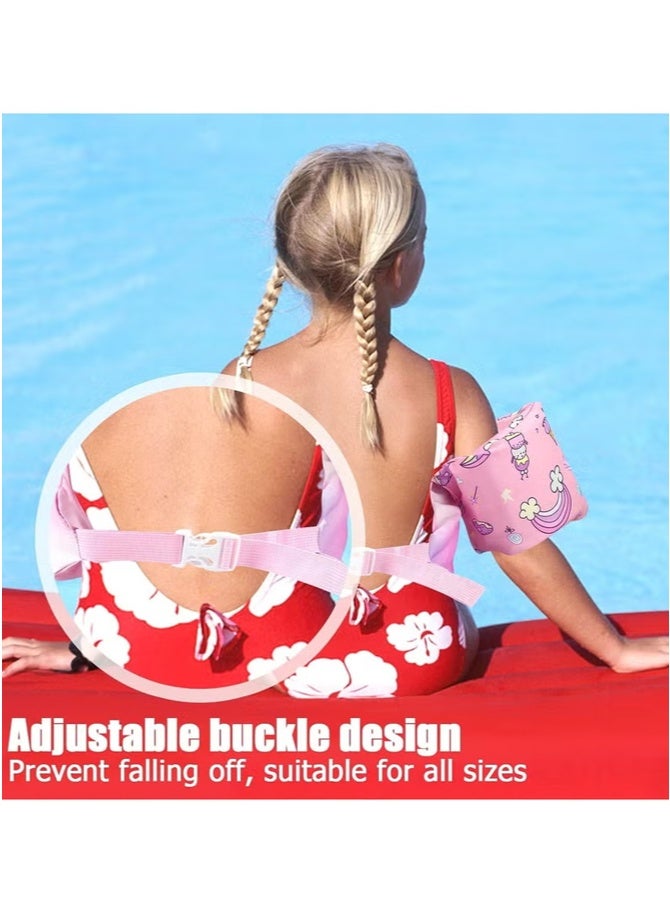 ZNARO 1 Piece Baby Pool Float Fits 30-55 Lbs, Kids Swimming Float with Arm Water Wings, Fun Ride-On Raft Pool Baby Beach Supplies for 2-6 Years Old Boy Girl (Pink Unicorn) - Image 4