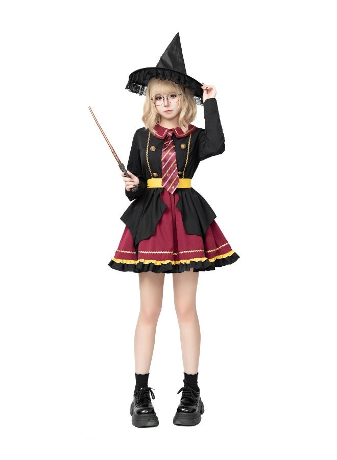 Witch Costume for Girls, Wizard Costume for Kids  Magical College Outfit Halloween Cosplay Outfits Themed Parties - Image 5