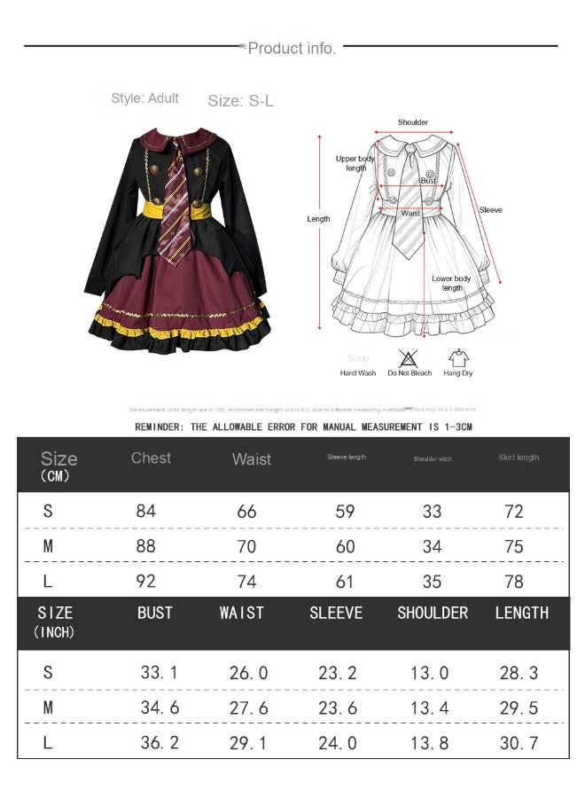 Witch Costume for Girls, Wizard Costume for Kids  Magical College Outfit Halloween Cosplay Outfits Themed Parties - Image 4