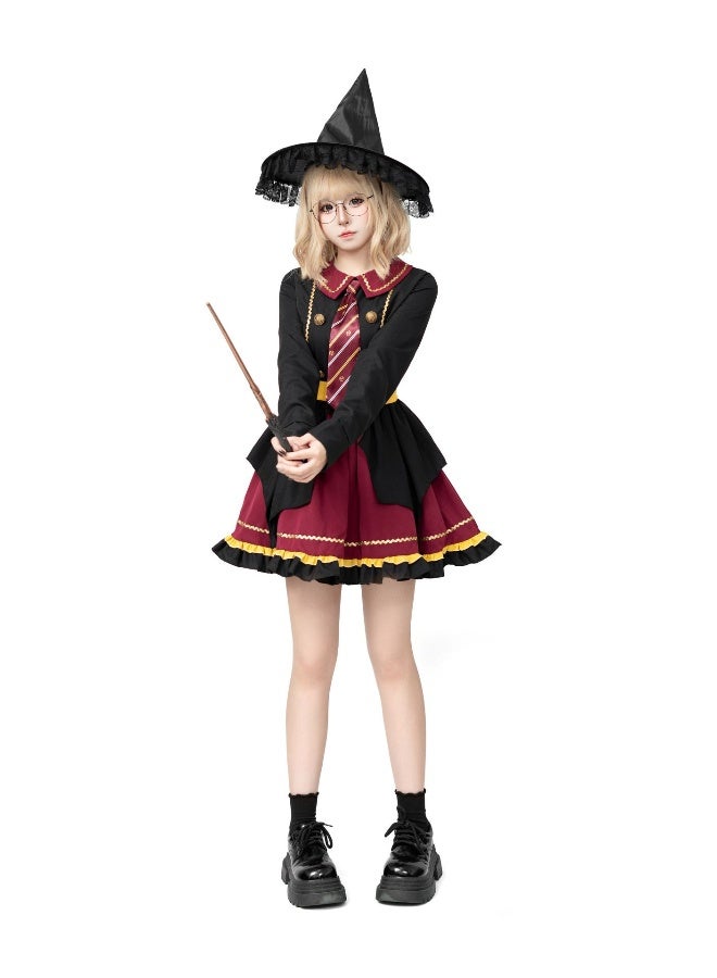 Witch Costume for Girls, Wizard Costume for Kids  Magical College Outfit Halloween Cosplay Outfits Themed Parties - Image 2