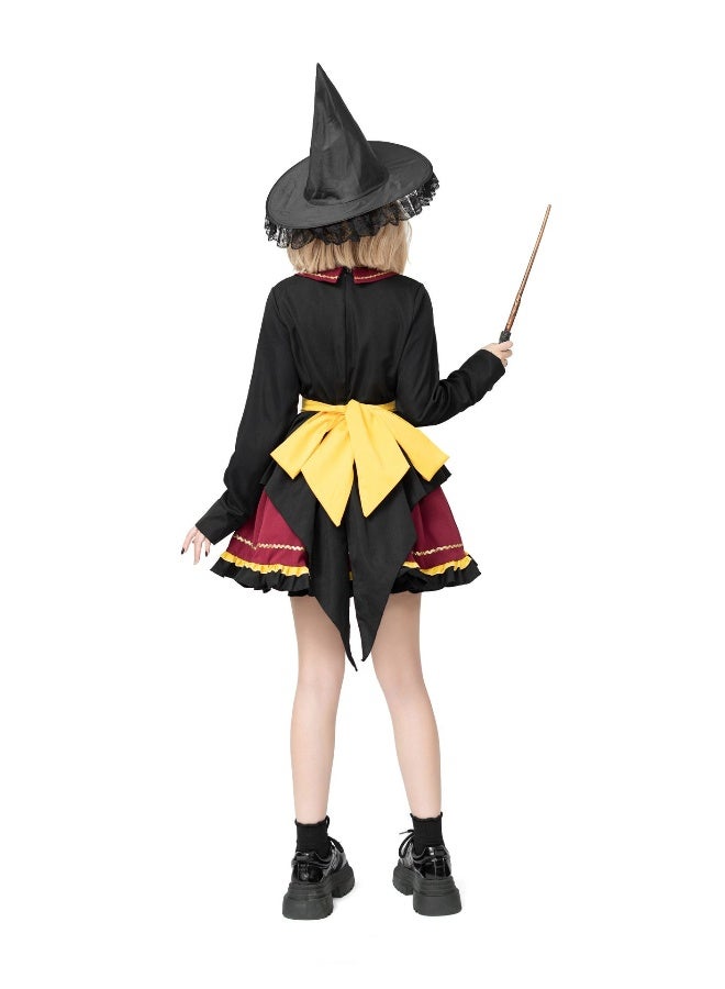 Witch Costume for Girls, Wizard Costume for Kids  Magical College Outfit Halloween Cosplay Outfits Themed Parties - Image 3