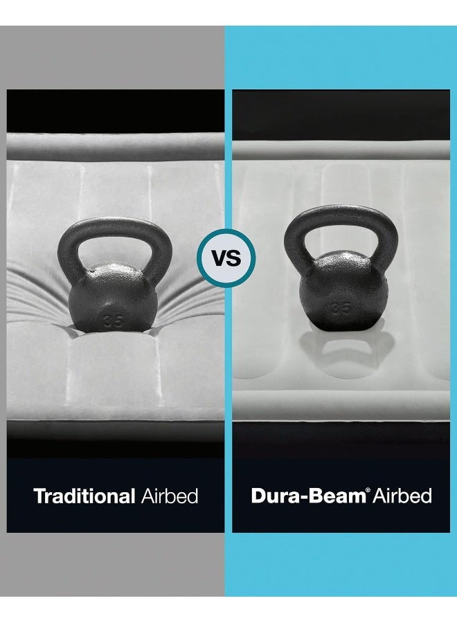 انتكس سرير هوائي فردي عالي الارتفاع من Dura-Beam بتقنية الألياف مقاس 10 بوصات combination أبيض/رمادي - Image 3