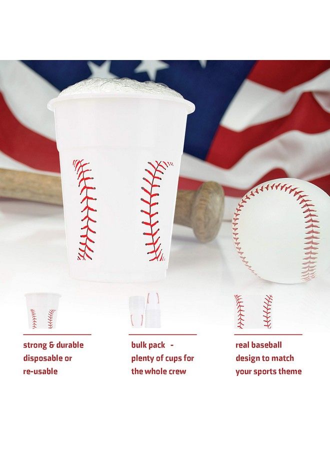 Neliblu Baseball Party Cups Bulk Pack Of 30 Plastic Cups For Birthday Party Supplies Baseball Party Decorations Game Day Family Gatherings Baseball Birthday Party Supplies - Image 4